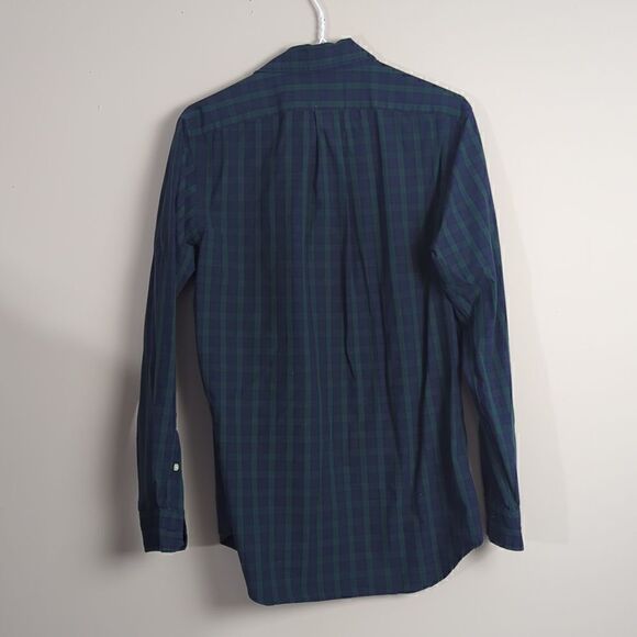 Ralph Lauren green blue check stretch cotton shirt plaid small - Picture 4 of 4